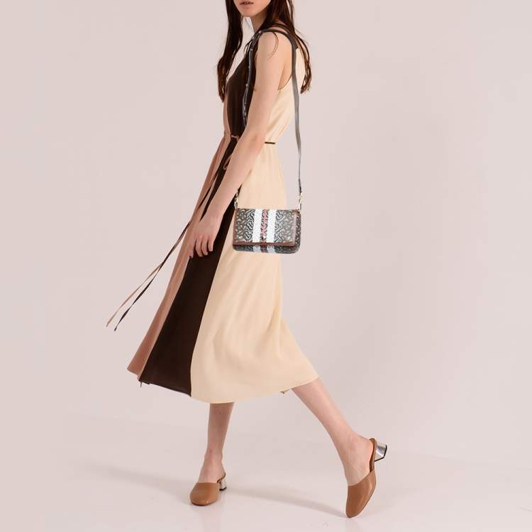 NWT BURBERRY KELSY BROWN CHECK COTTON BELTED DRESS US 4 / UK