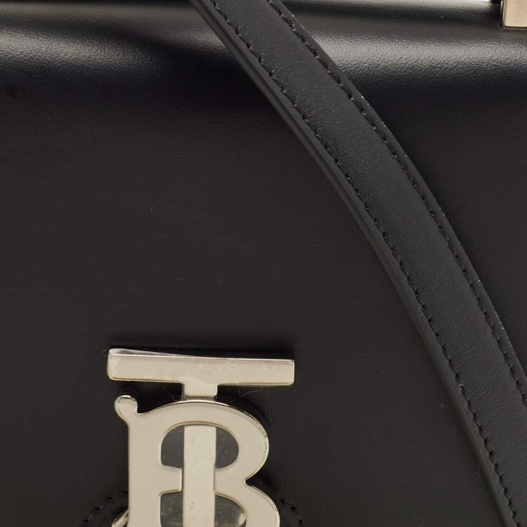 Pre Owned Burberry Black Leather Robin Crossbody Bag