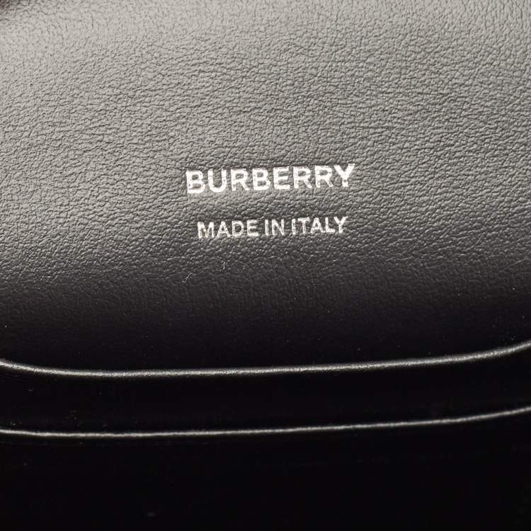 Pre Owned Burberry Black Leather Robin Crossbody Bag