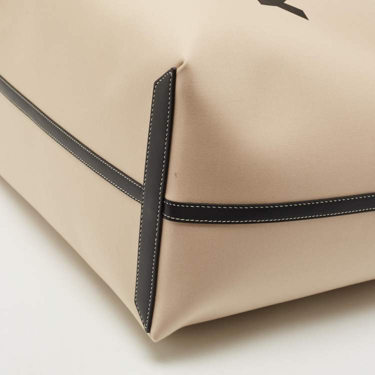 Pre Owned Burberry Beige Fabric Large London Tote