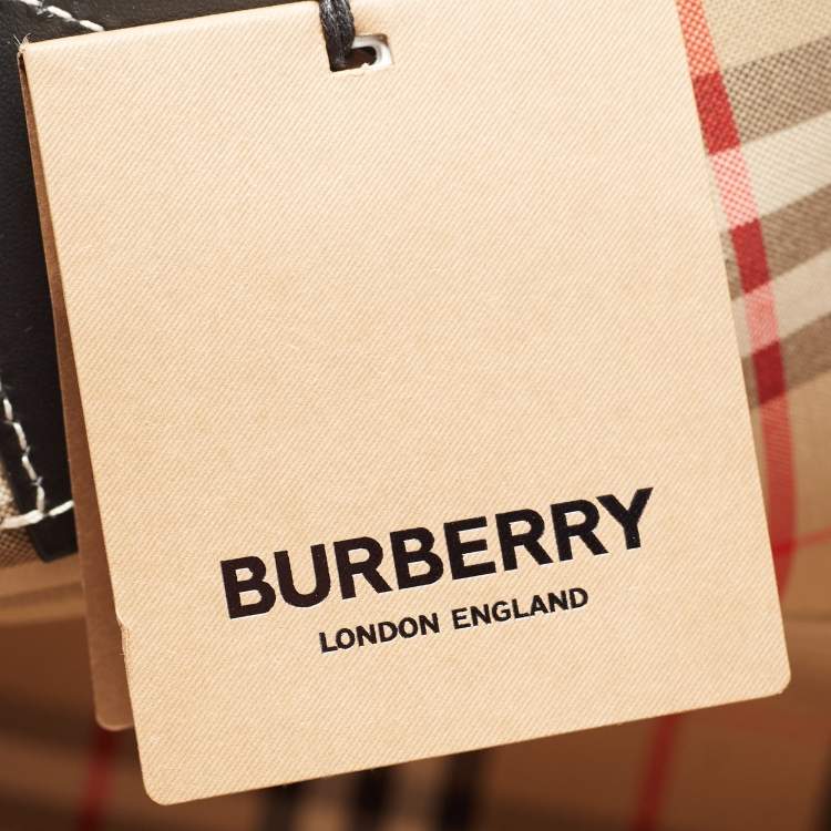 Pre Owned Burberry Beige Fabric Large London Tote