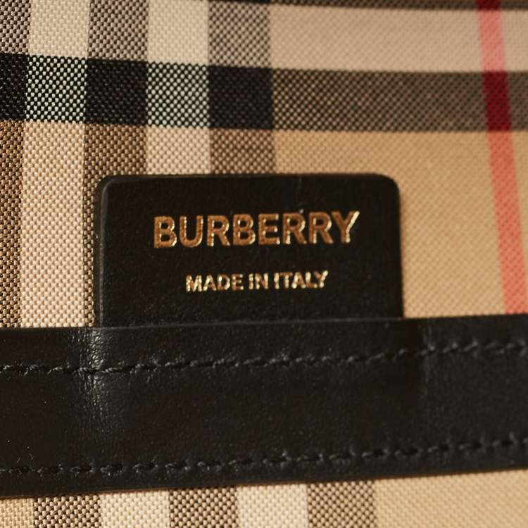 Pre Owned Burberry Beige Fabric Large London Tote