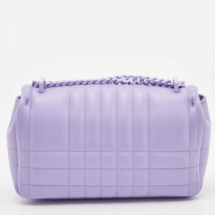 Pre Owned Burberry Lavender Quilted Leather Small Lola Shoulder Bag