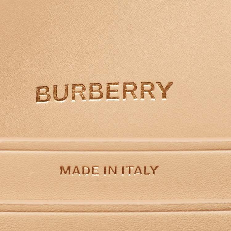 Pre Owned Burberry Beige Leather Small Studded Olympia Shoulder Bag