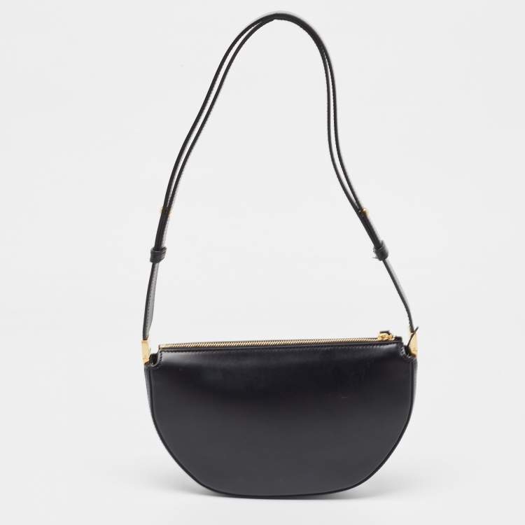 Pre Owned Burberry Black Leather Mini Olympia Leather Shoulder Bag
