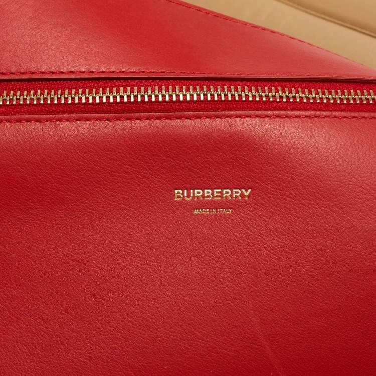 Pre Owned Burberry Nude Beige Leather Large Astra Tote