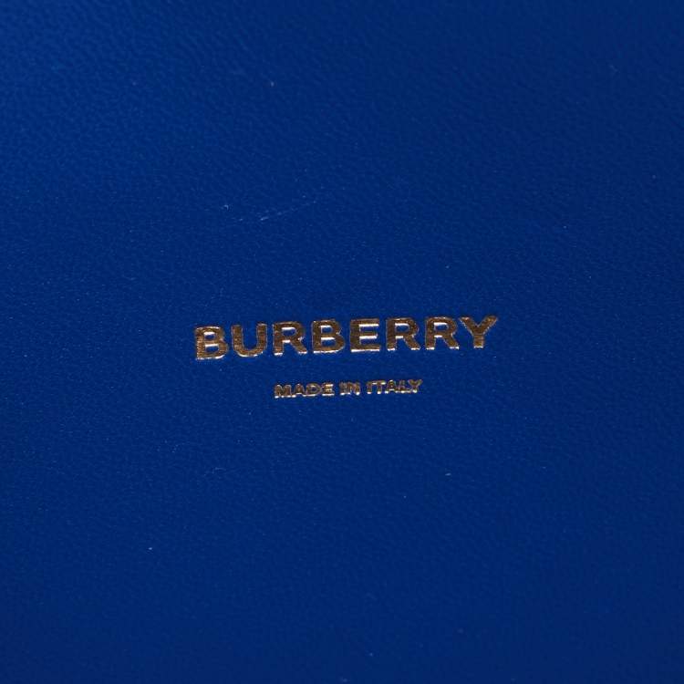 Pre Owned Burberry Ombre Blue Leather Olympia Crystals Clutch