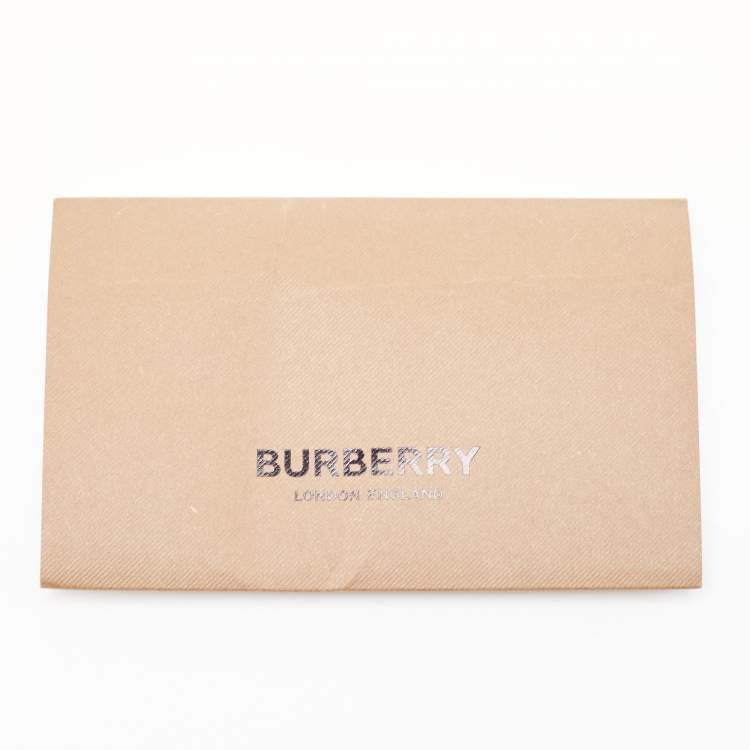 Pre Owned Burberry Two Tone Brown Leather Mini Zip Olympia Bag