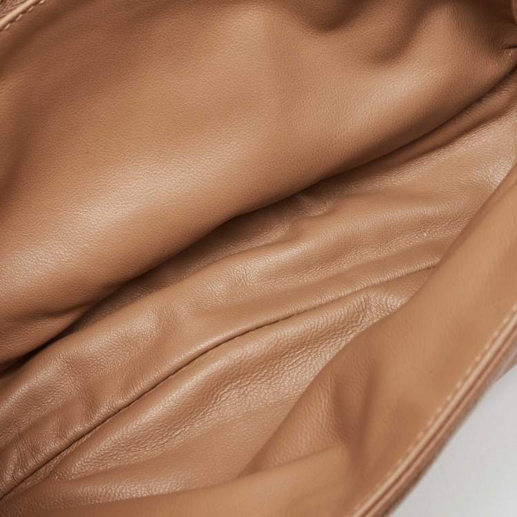 Pre Owned Burberry Brown Leather Small Olympia Shoulder Bag