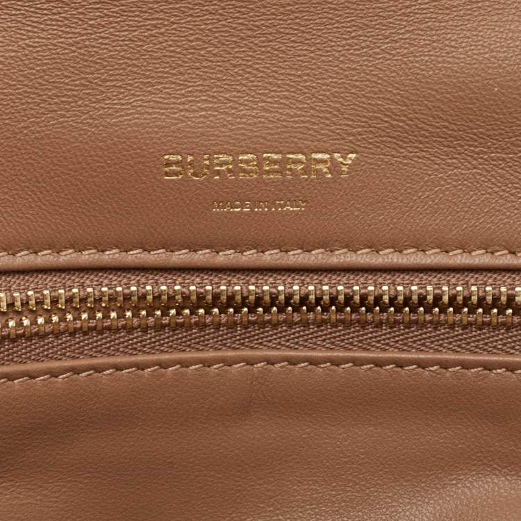 Pre Owned Burberry Brown Leather Small Olympia Shoulder Bag