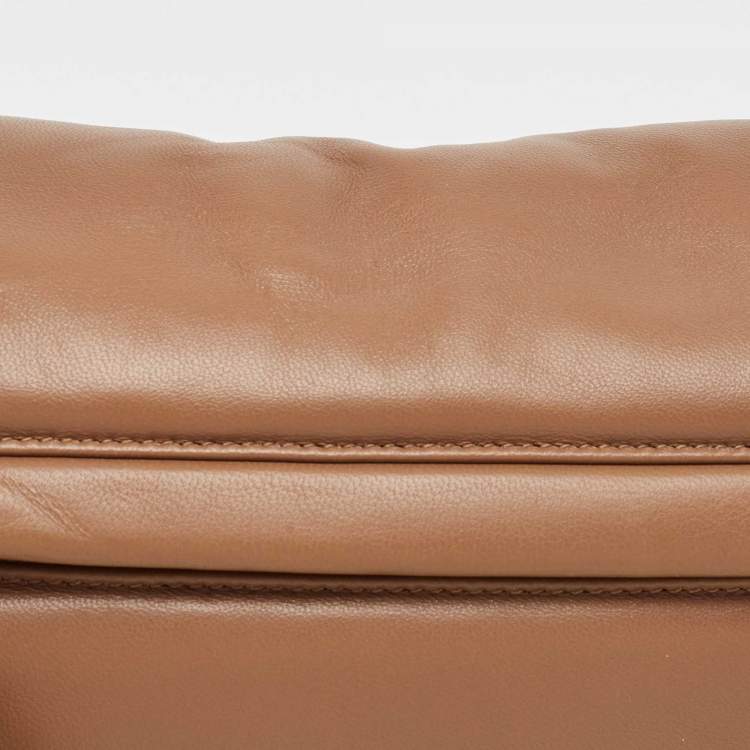 Pre Owned Burberry Brown Leather Small Olympia Shoulder Bag