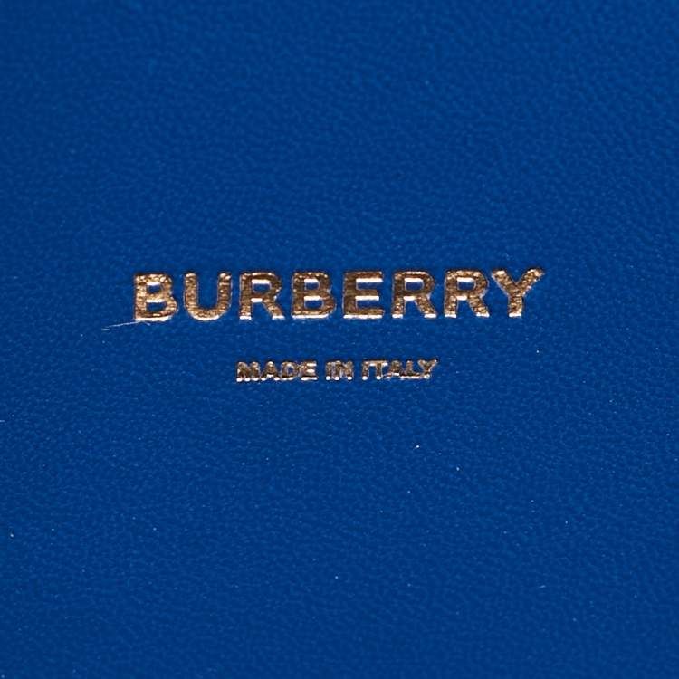 Pre Owned Burberry Ombre Blue Leather Crystal Olympia Clutch