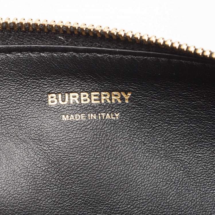 Pre Owned Burberry Black Leather Large Olympia Shoulder Bag