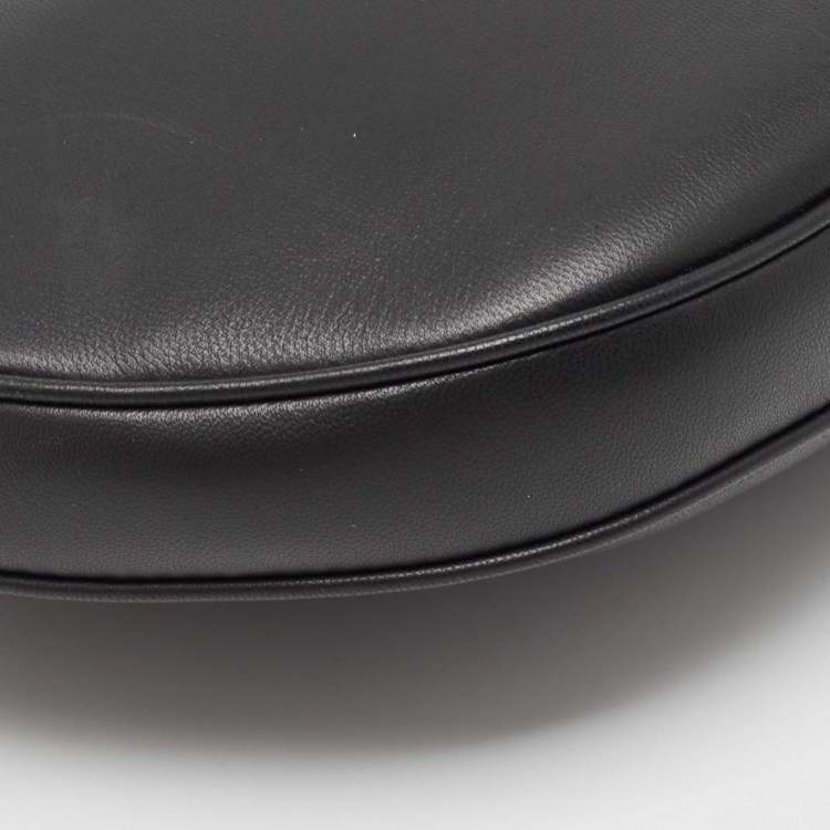 Pre Owned Burberry Black Leather Large Olympia Shoulder Bag