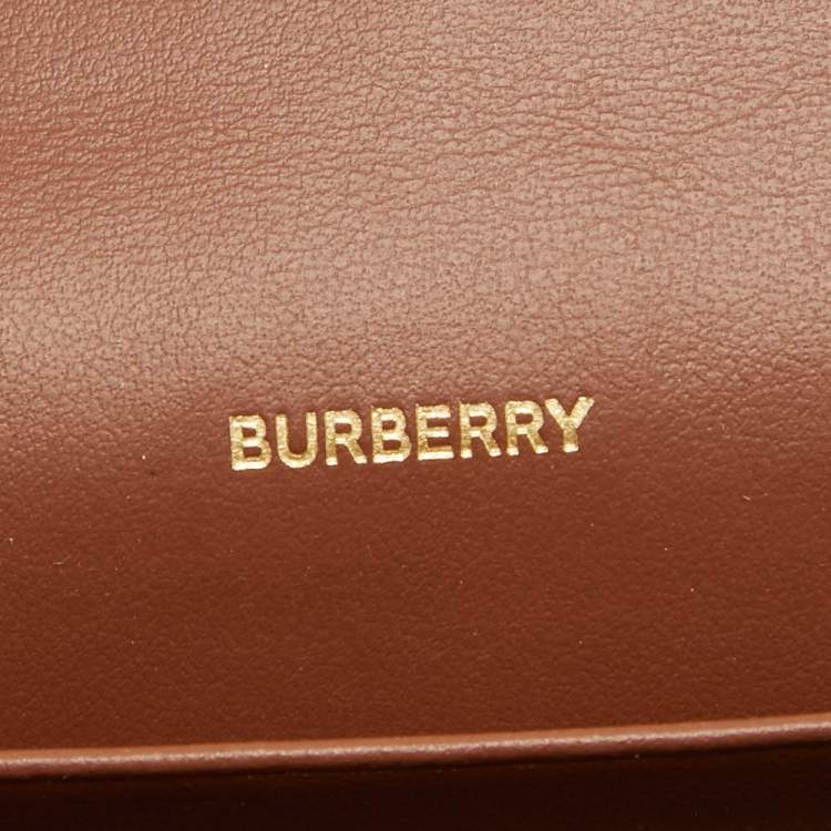 Pre Owned Burberry Grey/Black Logo Canvas and Leather Halton Continental Wallet