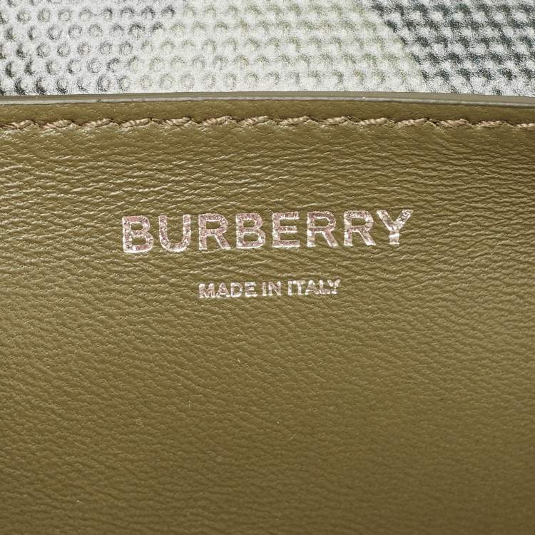 Pre Owned Burberry Green Camouflage Coated and Canvas Small Lola Shoulder Bag