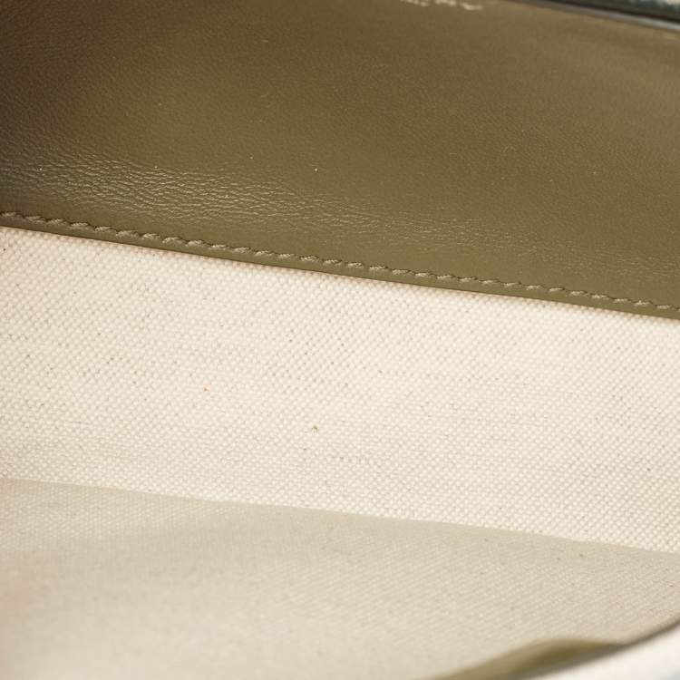 Pre Owned Burberry Green Camouflage Coated and Canvas Small Lola Shoulder Bag