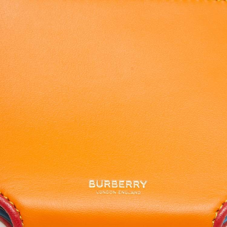Pre Owned Burberry Multicolor Leather Olympia Bifold Wallet