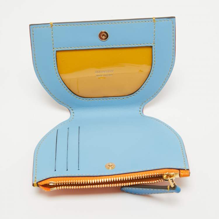 Pre Owned Burberry Multicolor Leather Olympia Bifold Wallet