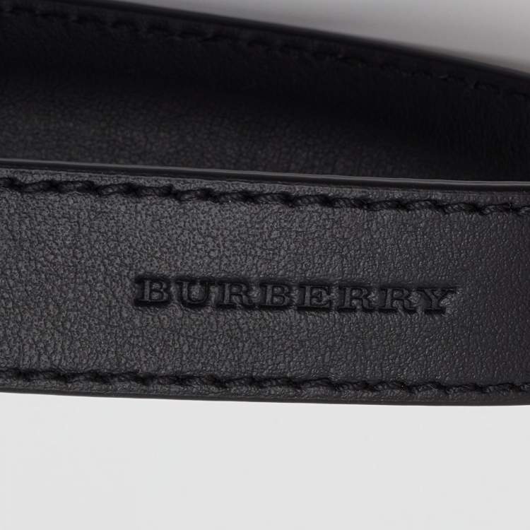 Pre Owned Burberry Black Leather Slim Belt Bag