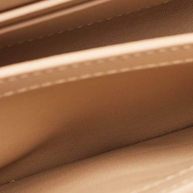 Pre Owned Burberry Beige Leather Small Studded Olympia Bag