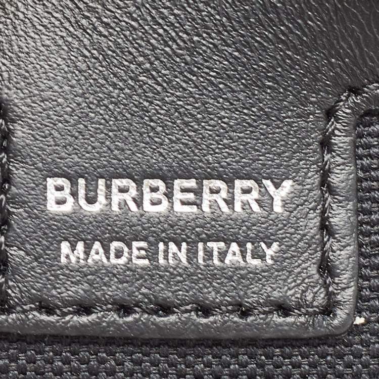 Pre Owned Burberry Orange/Black Leather Mini Double Olympia Bag
