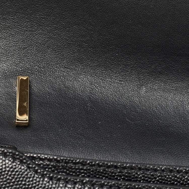 Pre Owned Burberry Black Leather Mini TB Shoulder Bag