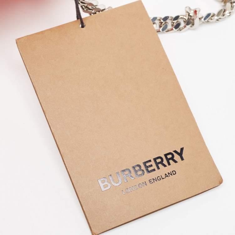 Pre Owned Burberry Red Terry Fabric Mini Love Lola Shoulder Bag
