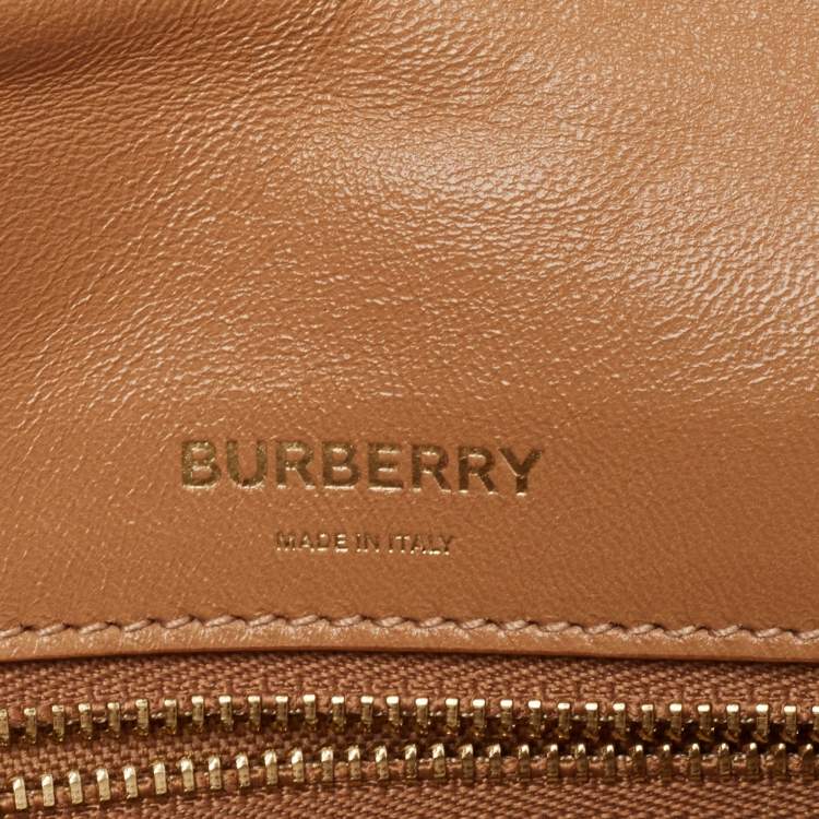 Pre Owned Burberry Beige Soft Leather Small Olympia Bag