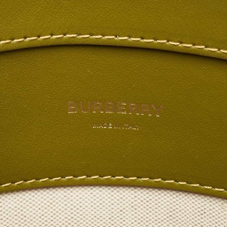 Pre Owned Burberry Green/Blue Leather Medium Pocket Bag