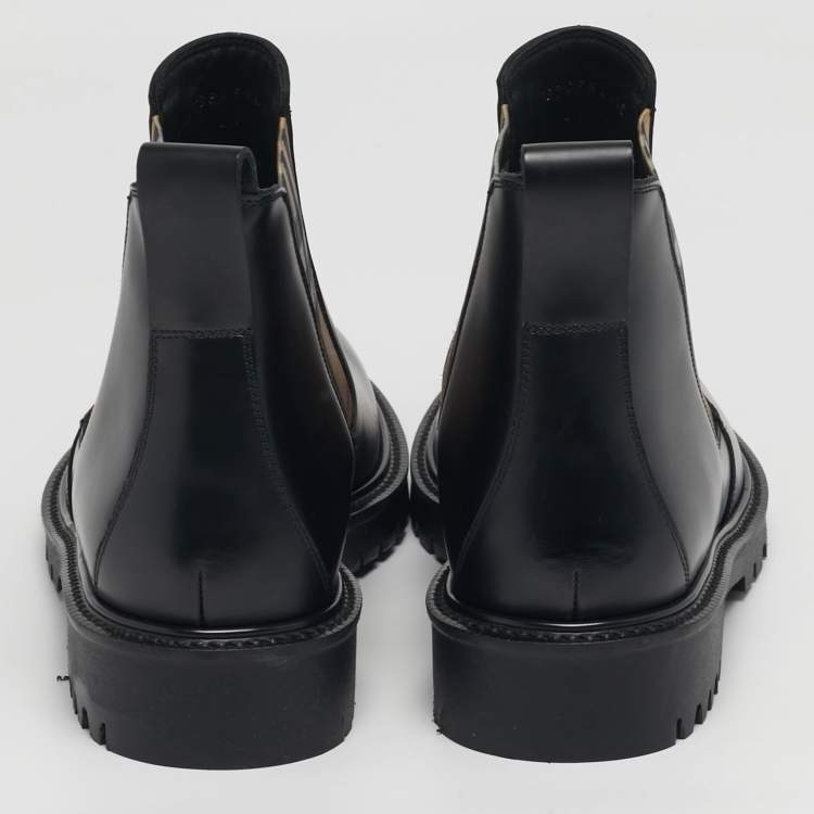 مملوكة مسبقًا Burberry Chelsea Size 41 Black Leather Ankle Length Boots