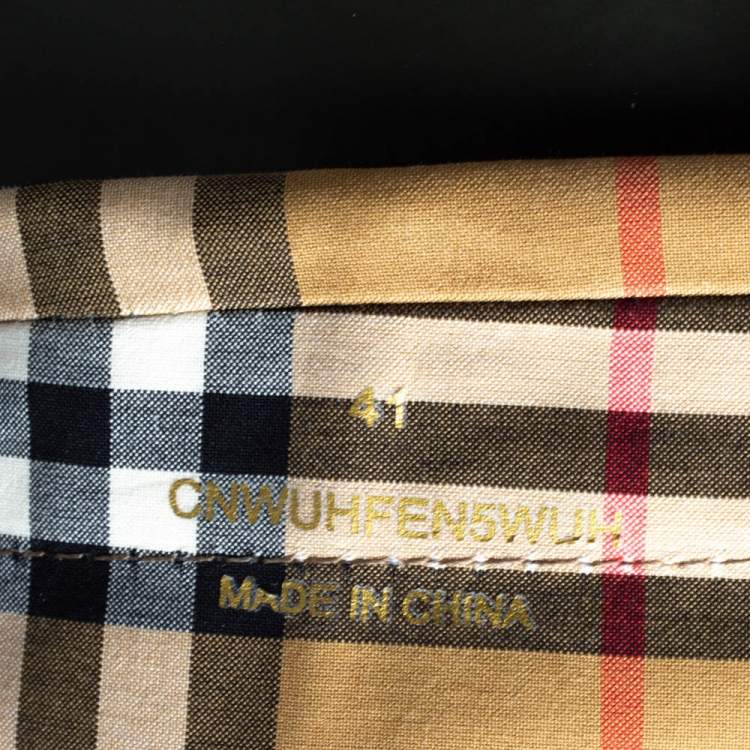 Pre Owned Burberry Military Green Rubber And Vintage Check Fabric Knee High  Rainboots Size 41
