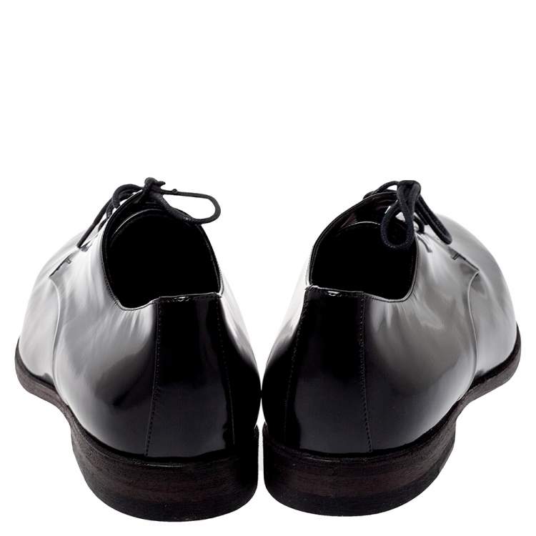 Pre Owned Burberry Black Leather Lace Up Derby Size 38