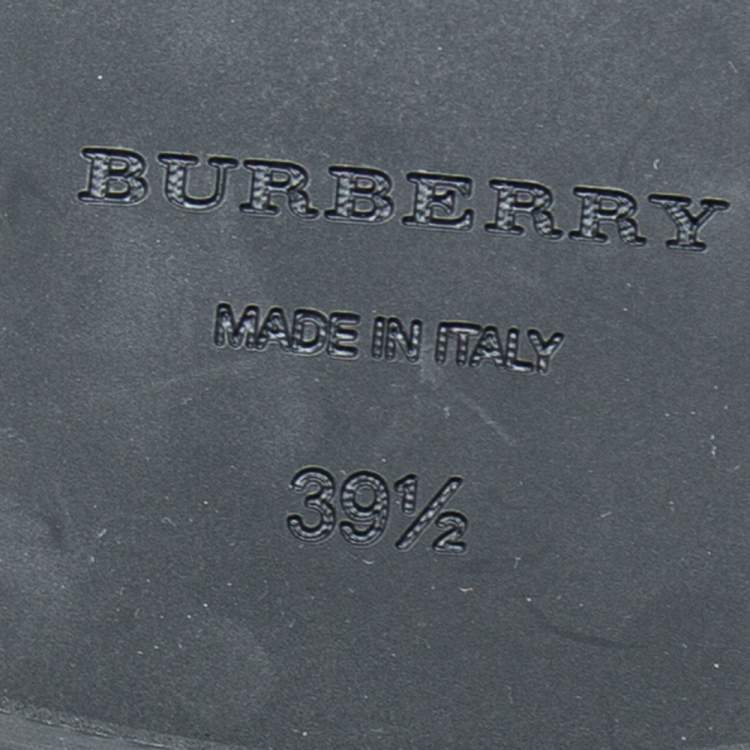 Pre Owned Burberry Black Patent Leather Doherty Multi-Strap Brogue Oxfords Size 39.5