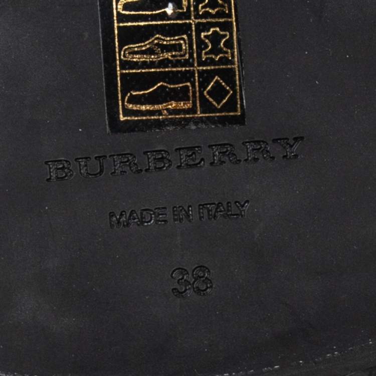 Pre Owned Burberry Black Brogue Leather  Deardown Derby Size 38