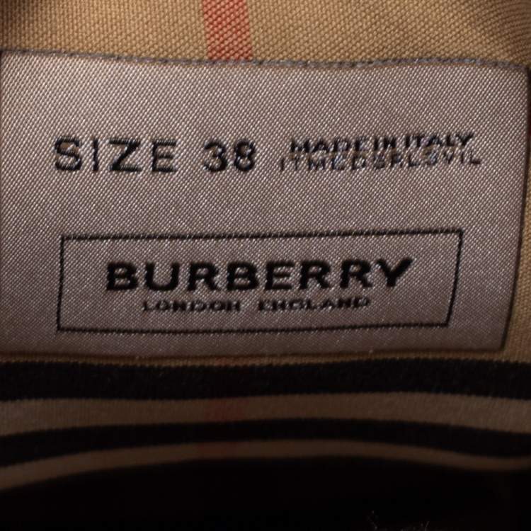Pre Owned Burberry Beige Leather Westford Low Top Sneakers Size 38