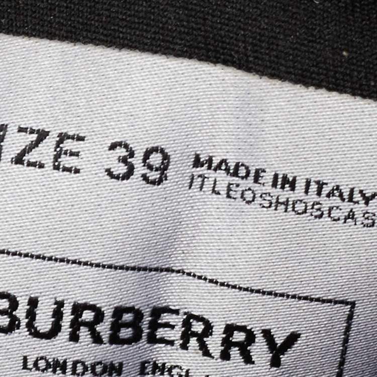 Pre Owned Burberry Tri-Color Printed Coated Canvas Arthur Low-Top Sneakers Size 39
