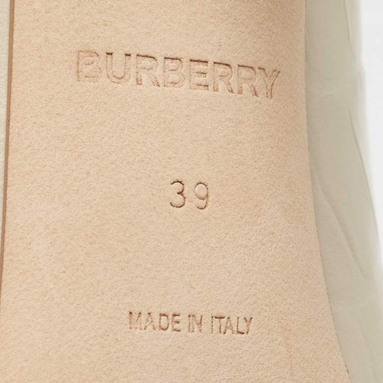 Pre Owned Burberry Croc Embossed Leather Wiltkin Pumps Size 39