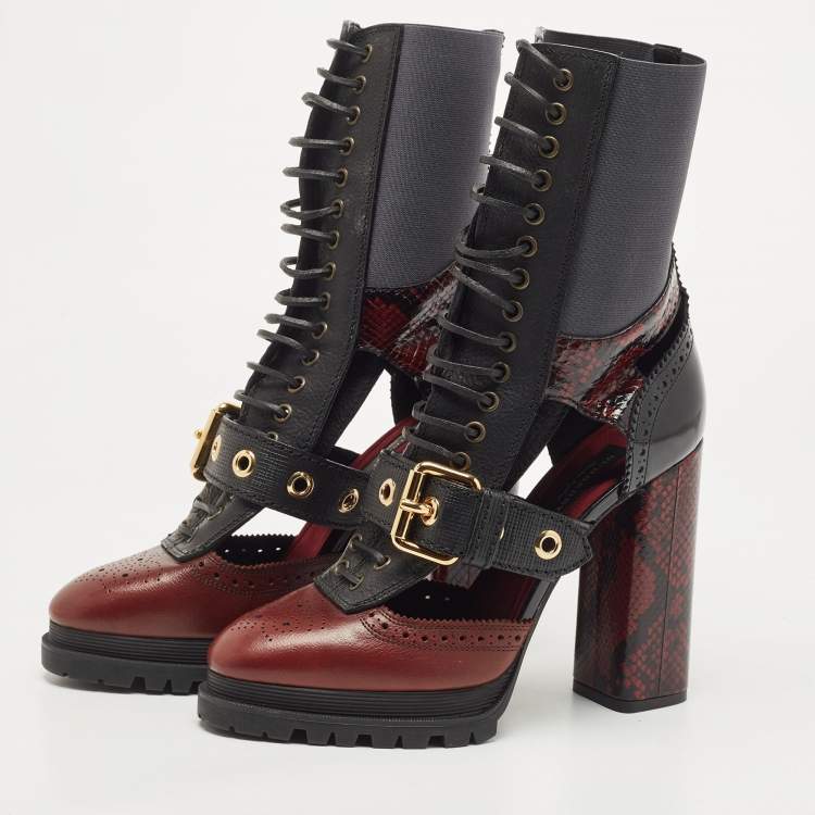 Women's Mid-calf Pu Leather Boots, With Modern Decorative Belts