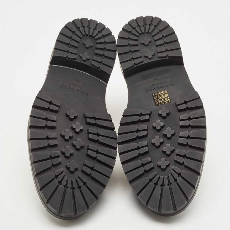 Pre Owned Burberry Black Brogue Leather Deardown Derby Size 40