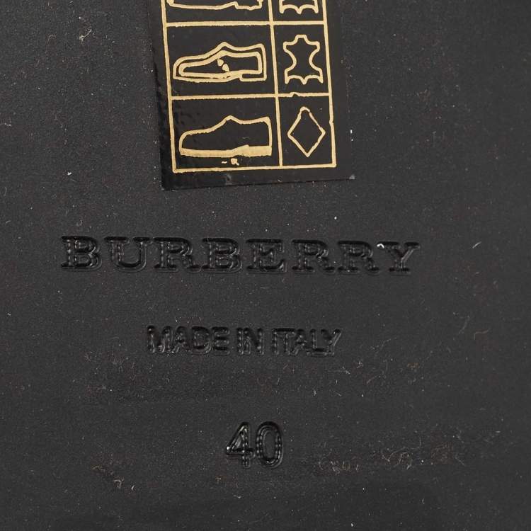 Pre Owned Burberry Black Brogue Leather Deardown Derby Size 40