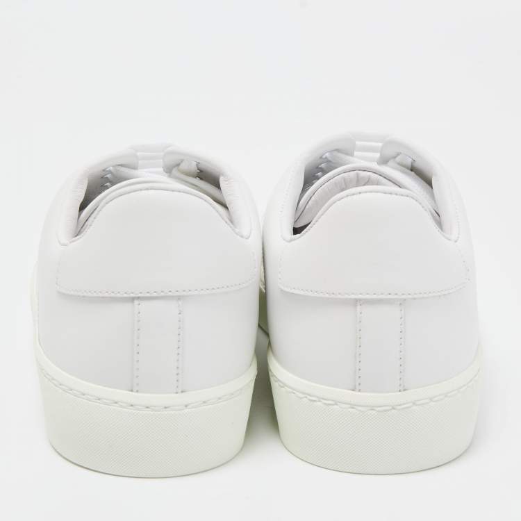 Pre Owned Burberry White Leather Westford Low Top Sneakers Size 37.5