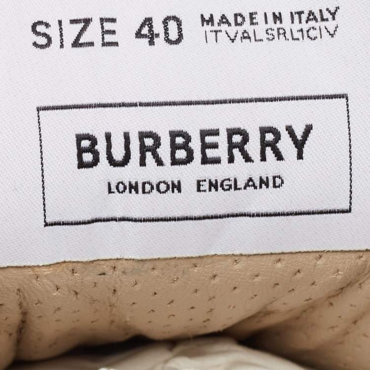 Pre Owned Burberry Multicolor Canvas and Leather Ramsey Low Top Sneakers Size 40