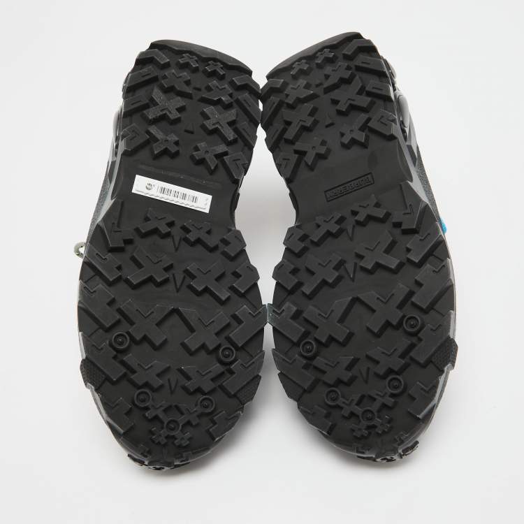 Pre Owned Burberry Grey Suede and Nylon Arthur Sneakers Size 36