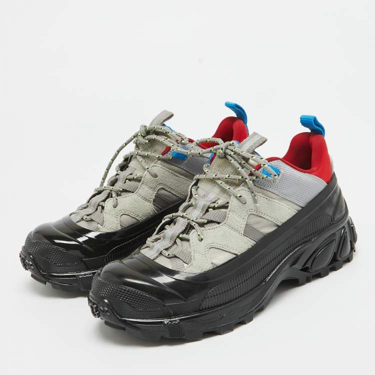 Pre Owned Burberry Grey Suede and Nylon Arthur Sneakers Size 36