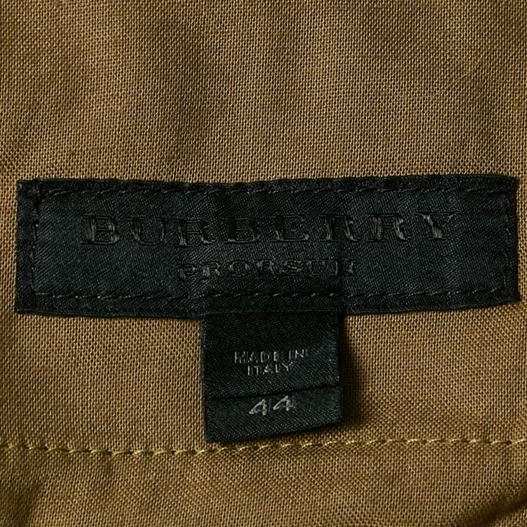 Pre Owned Burberry Prorsum Khaki Green Corduroy Pants M 