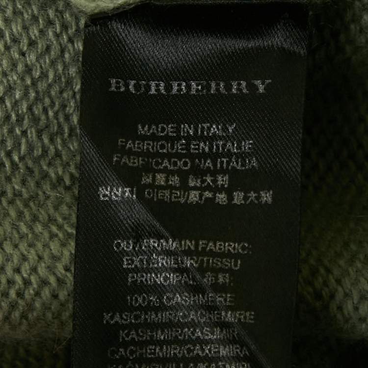 Pre Owned Burberry Prorsum Green Cashmere Knit Sweater M