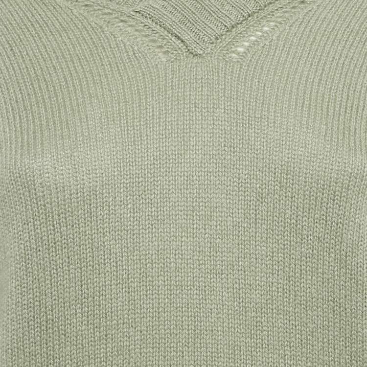 Pre Owned Burberry Prorsum Green Cashmere Knit Sweater M