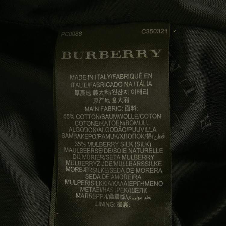 مملوكة مسبقًا Burberry Prorsum Brown Printed Cotton Blend Trench Coat M