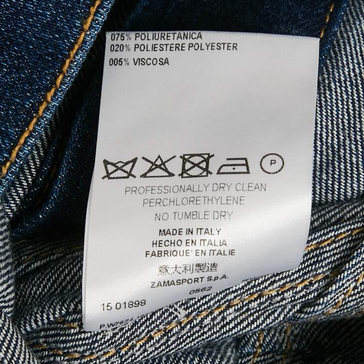 Pre Owned Burberry Prorsum Blue Denim Collar Detai Jacket XS